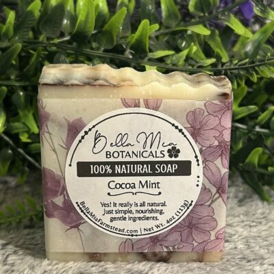 100% All Natural Pure Soap Vegan Cocoa Mint