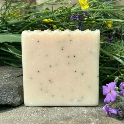 Bella Mia Botanicals & Farmstead | Goat Milk Soap | All Natural Soap | Herbal Bath & Body 34 Lemongrass Poppy Seed Soap