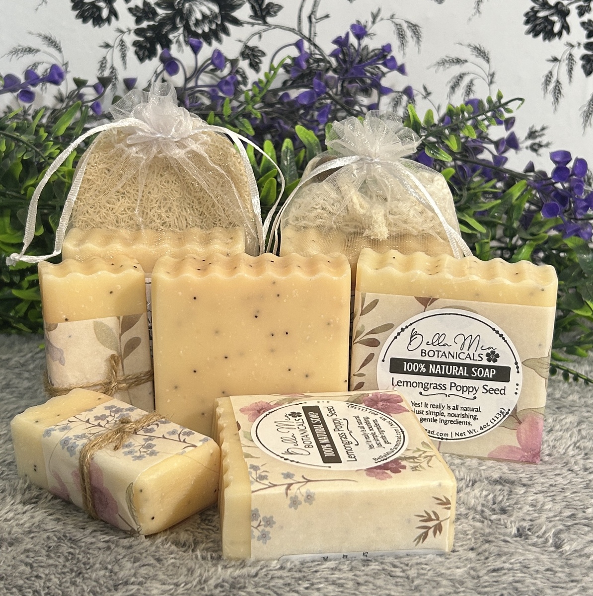 Lemongrass Poppy Seed | 100% All Natural Pure Soap Bar 3 All natural lemongrass soap