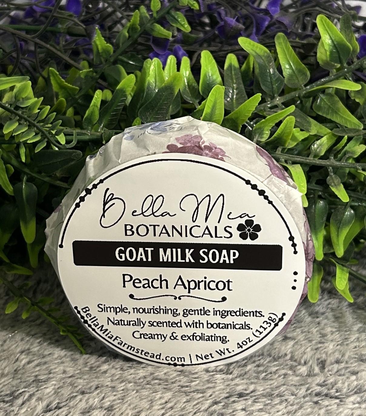 Peach Apricot | Herbal Goat Milk Soap Bar | Naturally Scented 4 Herbal Goat Milk Soap Peach Apricot