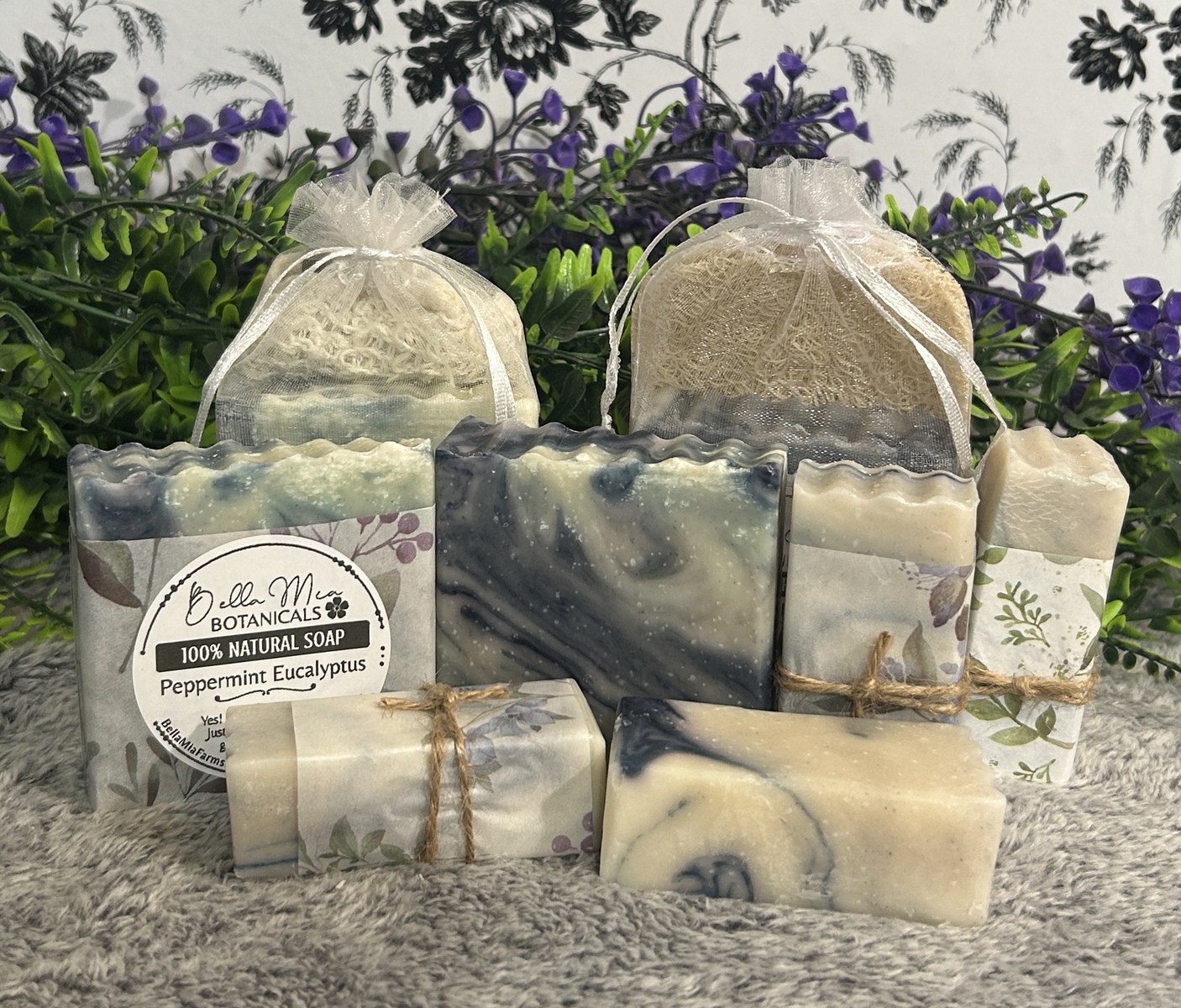 Bella Mia Farmstead | Herbal Chicken Blends | Heirloom Seeds | Homesteading Book 2 Peppermint Eucalyptus All Natural Cold Process Soap 7