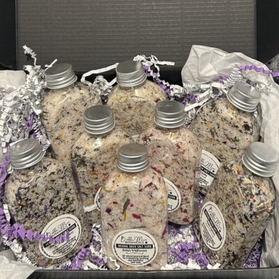 Bella Mia Botanicals & Farmstead | Goat Milk Soap | All Natural Soap | Herbal Bath & Body 11 All Natural Mineral Bath Salt Soak Sampler Gift Set